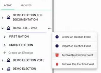 Archive Election Event