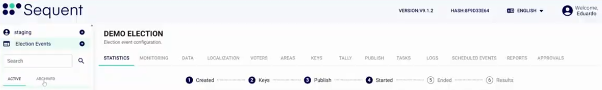 Active and Archived Election Events