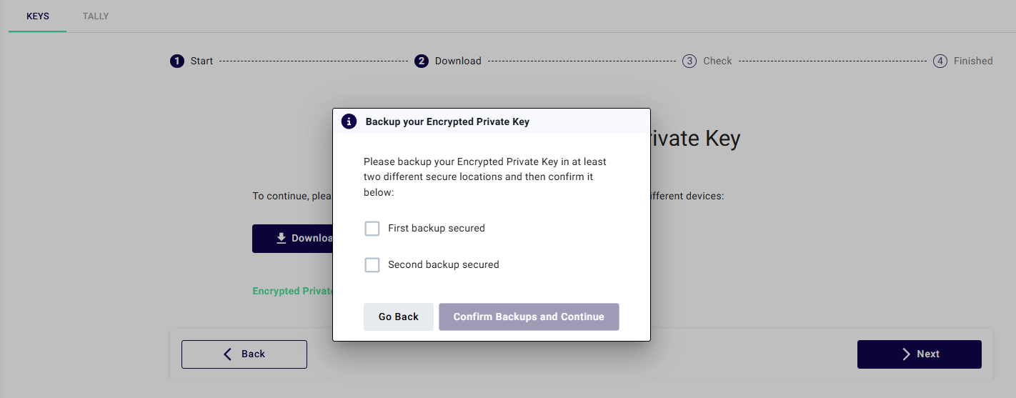 Trustee Secure Backups