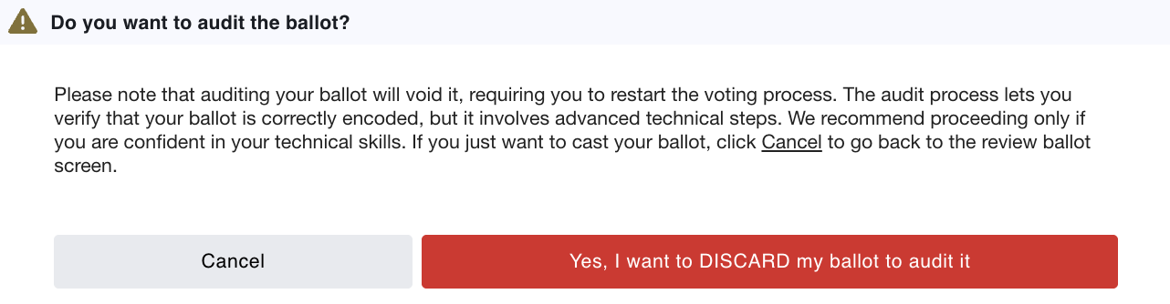 Audit Warning